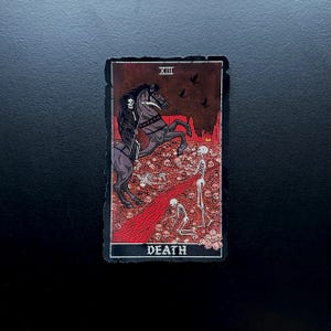 Sensenmann Tod Tarot Aufkleber, Memento Mori, Dark Academia Aufkleber