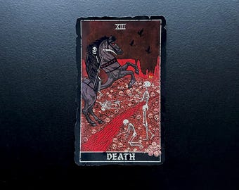 Grim Reaper Death Tarot Sticker, Memento Mori, Dark Academia Decal