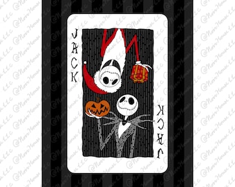 Nieoprawiona grafika z kartą NBC Jack, dekoracja na Halloween Creepmas