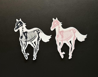 Deftones Inspired Skeleton Horse Sticker for NuMetal Fans