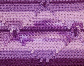 Crochet Pattern - Navajo Inspired Blanket/Afghan with Diamond Design