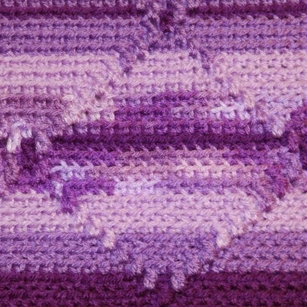 Crochet Pattern For Navajo Inspired Blanket Afghan with Diamond Design