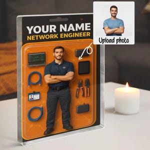 Funny Engineer Acrylic Block Gift - Personalized Engineering Desk Decor - Gift for Engineer Graduation, Office, Birthday, Coworker