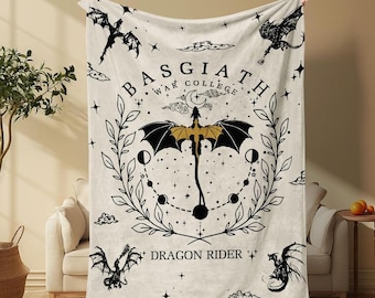 Fourth Wing Riders Quadrant Blanket Dragon Rider Throw Basgiath War College Bookish Decor Empyrean Series Gift for Rebecca Yarros Fans