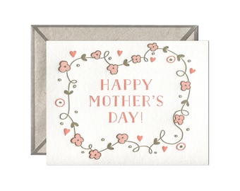 Happy Mother's Day letterpress card