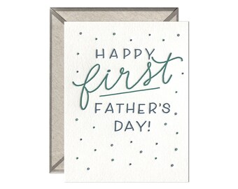 First Father's Day letterpress card