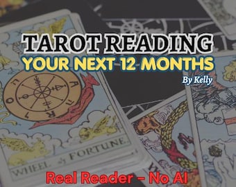 Year Ahead Tarot Reading 2027 | Next 12 Months Future Prediction, Love Career Money Forecast, Multi Page PDF, Real Reader No AI