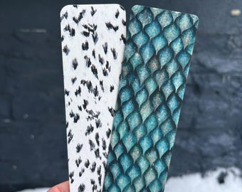 Ghost Leopard + Sea Wyvern Bookmarka  | Fantasy Creature Bookmarks