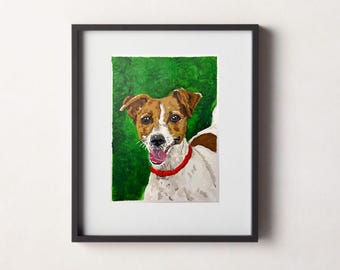 Original Jack Russell Terrier Painting - 5x7 Handpainted Art