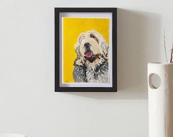 Original Otterhound Painting - 5x7 Handpainted Art