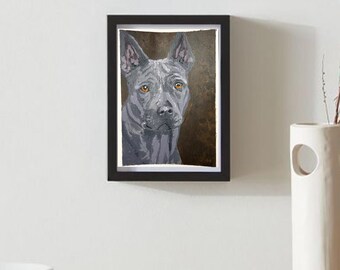 Original Thai Ridgeback Painting - 5x7 Handpainted Art