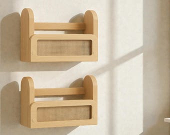 Scandinavian Nursery Shelves Set | Wooden Baby Room Decor
