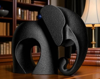Minimalist Elephant Statue: Abstract Modern Home Decor