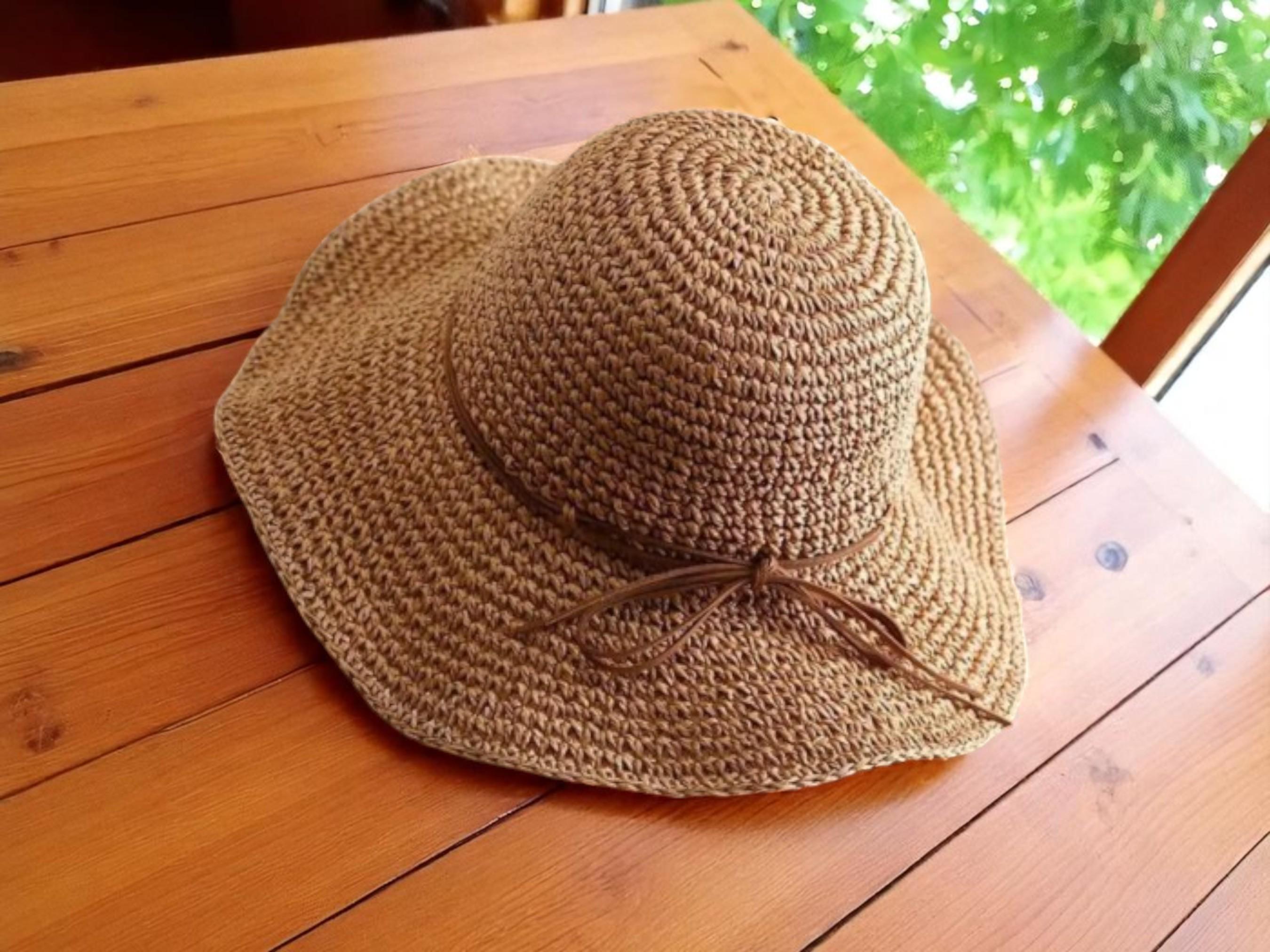 Wooden Ships Crochet Bucket Hat Cream Cotton Boho Beach Handmade Crochet Raffia Bucket Hat, Boho Sun Hat, Сolorful Bucket Hat  main image 4