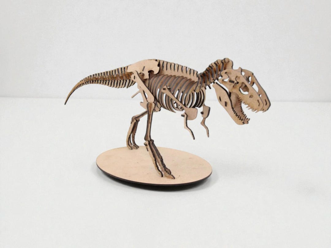 T-rex Wooden 3D Puzzle – Dinosaur Model Kit (72 Piece) +16 Age - Etsy