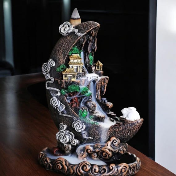 Backflow Incense Burner Length 18 Cm Width 13 Cm - Etsy