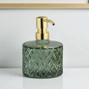 Glass Soap Dispenser – Elegant Refillable Liquid Soap Bottle – Modern Bathroom & Kitchen Accessory