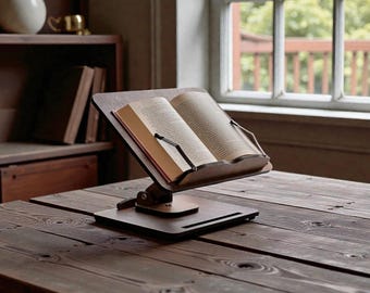 360 Rotating Foldable Book Stand – Adjustable Laptop Desk Holder