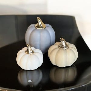 Decorative 3-Piece Pumpkin Figurine Pumpkin Figurine Set Decorative Pumpkin Pumpkin Decorations Halloween Figurine Autumn Rustic Pumpkin