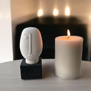 Abstract face sculpture Decorative face figurine Modern face art Face decor Abstract human face statue Minimalist face figurine