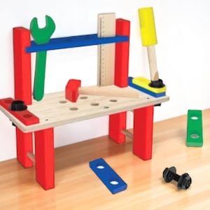 Wooden Tool Set for Kids in Carry Case – Montessori Construction Toy – Pretend Play Toolbox – Educational Toy for Toddlers & Preschoolers