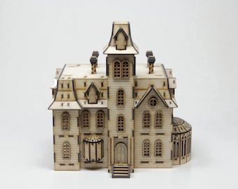 Maqueta de casa gótica de madera – Kit de puzle 3D, regalo de arquitectura para armar