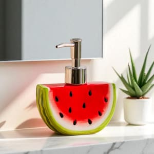Watermelon Soap Dispenser: Fun Ceramic Bathroom Decor