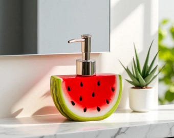 Watermelon Soap Dispenser: Fun Ceramic Bathroom Decor