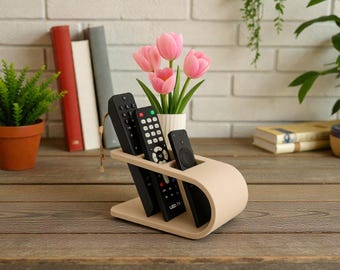 Modern 3D Printed Remote Control Organizer | Custom Color