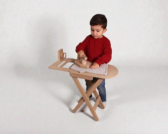 Wooden Montessori Ironing Play Set • Pretend Play Toy