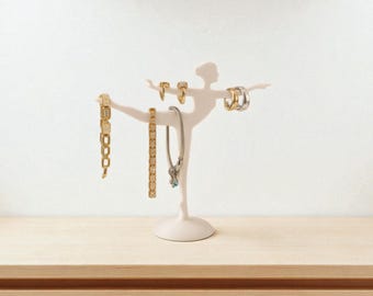 Ballerina Jewelry Stand Organizer: Plastic Ring, Earring, Necklace Holder