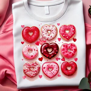 Funny Valentines Shirt, Donuts Lover PNG, Donut Lover T-shirt Design, Print on Demand