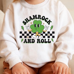 Shamrock And Roll Sweatshirt,Irish Clover Shirt,St Patricks Day,Saint Patricks Day Tee,Womens Saint Patricks Day,St Patricks Day Toddler