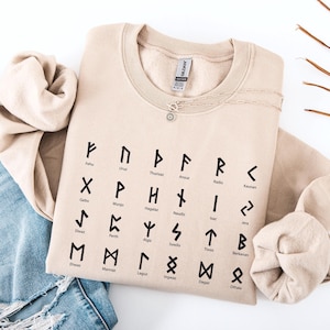 Nordic Runes Pack Sweatshirt,Viking Shirt, Nordic Shirt,Runes Hoodie, Goth Hoodie,Nordic Gift,Norse Clothes, Nordic,Unisex Crewneck Pullover