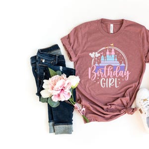 Disney Birthday Girl T-Shirt,Disneyland Birthday Trip Shirt, Magical Castle Shirt,Birthday Gift For Her, Disneyworld Birthday Daughter Shirt