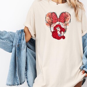 Disney Princess Ariel Shirt, Disney The Little Mermaid Shirt, Disneyland Floral Shirt, Disneyworld Princess Girl Trip Shirt,Magic Kingdom