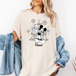 The Happiest Place One Earth Couple Custom Shirt, Mickey and Minnie Magical Castle Shirt, Disney Family Trip Shirt, Disneyland Vacation Tee