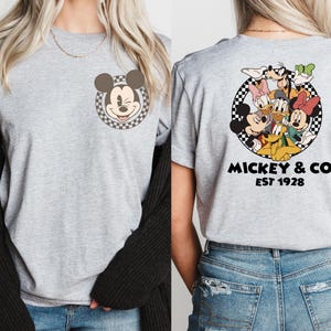 Mickey Minnie Shirts,Retro Disney Trip Shirt,Mickey and Friends Shirt,Checkered Mickey Shirt,Disney Family Vacation Shirt,Mickey & Co Shirt