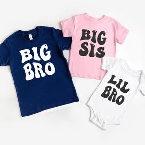 Big Sister Brother Shirts,Little Brother Sister Shirts,Baby Brother Sister Shirt,Big Sis Lil Bro Matching Tee,Baby Announcement,family tees