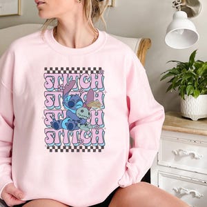 Disney Stitch Sweatshirt with Cute Graphic Design, Cozy Unisex Stitch Pullover for Fans, Warm and Stylish Disney Lover Gift Idea