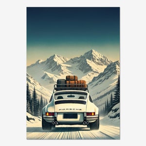 Poster vintage della Porsche 911: arte automobilistica per appassionati e collezionisti
