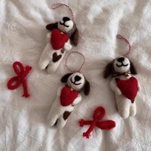Cute Puppy / Wool Felt Fair Trade / Handmade / Christmas / Nepal / Gifts for Friends / Pet Lovers