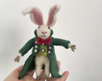 Filz Weihnachten Haustier / Puppe Hase / Christbaumschmuck / Weihnachtsbaumschmuck / Geschenke / Weihnachten / Wollfilzpuppen