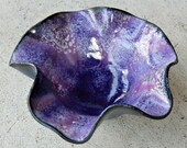 Orchid Purple Flower enamel bowl