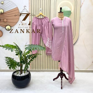 Pink Farshi Salwar suit for Women Festival Wear Kurti set Pakistani Indian Farshi Suit,Farshi Dress Satin Casual Punjabi patiala Suit