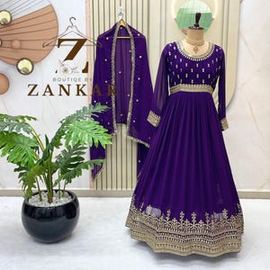 Indian Wedding reception Designer Gown Ready to Wear Gown for Women with Embroidery Sequence Work Pakistani Suit Indian women ethnic outfit