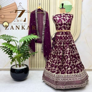 New Wine Lehenga Choli Indisches Hochzeitskleid Brautjungfer Lehenga für Frauen Heirat Empfang Lehenga Rock Viskose Jacquard lehengas