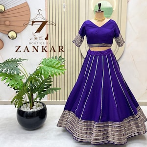 Navratri Lehenga Festival Wear Garba Chaniya Choli for Garba Gotta Lace Vintage Sequence Lace Work Garba Dress Ghagra choli Readymade Dress
