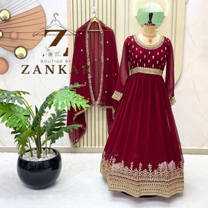Indian Wedding reception Designer Gown Ready to Wear Gown for Women with Embroidery Sequence Work Pakistani Suit Indian women ethnic outfit