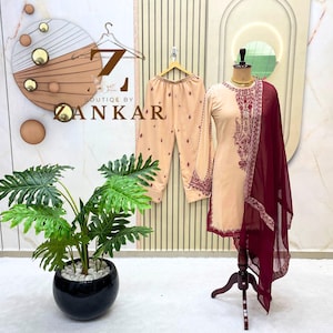 designer Salwar Kameez With Dupatta Set Pakistani suit for Eid Special Readymade Salwar Suit 3pc Designer Embroidered Kurta Set Punjabi suit
